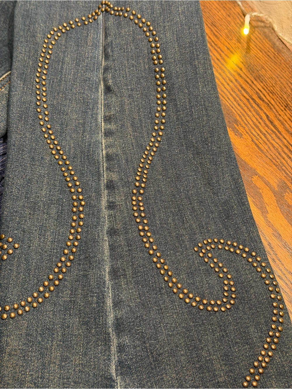 Judy Blue Indigo Flare Jeans with Decorative Stitching 0013 - Picture 14 of 14